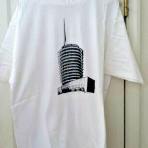 CAPITOL Records Label Shirt Sz XL S/S Ribbed For Your Pleasure VINTAGE - Picture 2 of 4